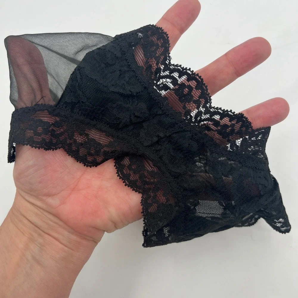 Vintage Glydon's Black Lace Sheer High Leg Panties Made‎ in USA Size S - Picture 5 of 7